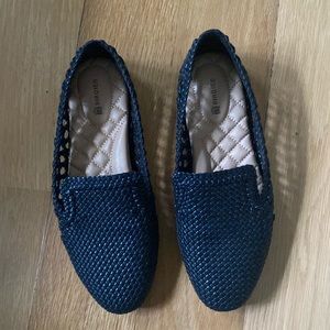 Birdie Woven Black Flats